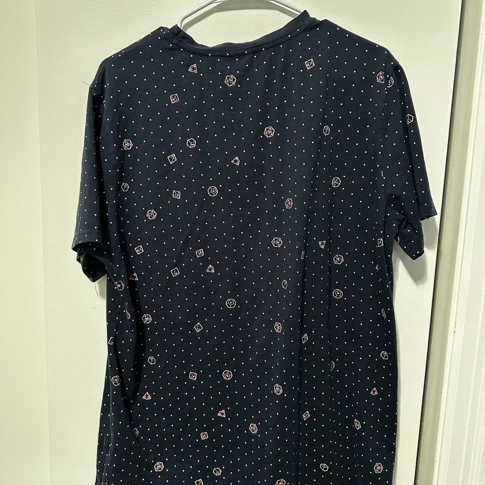 BiBi Dark Blue Top with Light Pink Accents